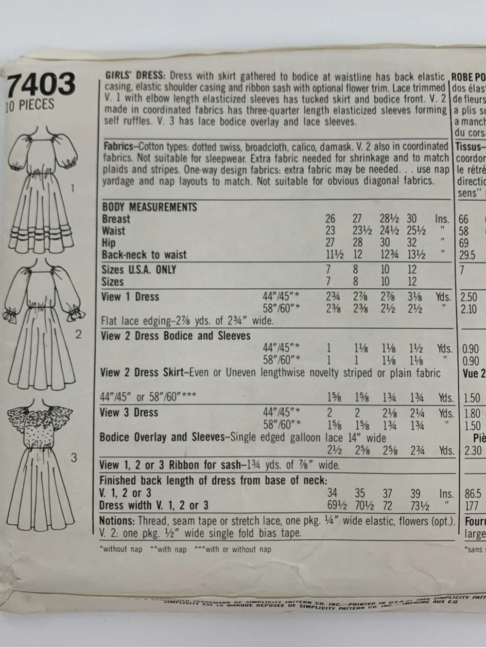 Simplicity pattern girls